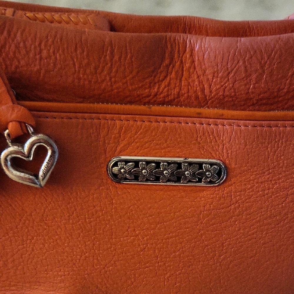 Brighton Tangerine Leather Shoulder Bag - Picture 2 of 3